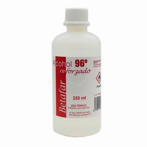 alcohol 96o reforzado betafar 250ml