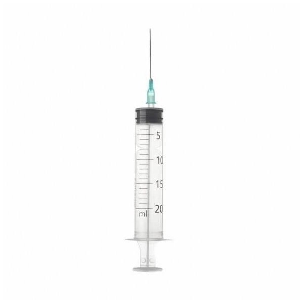 ico jeringa de tres cuerpos con aguja 20ml